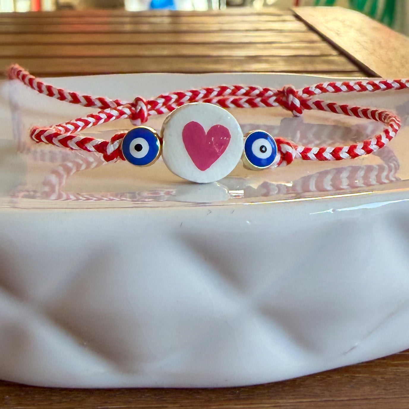 Μαρτάκι - Pink Heart & Evil Eye