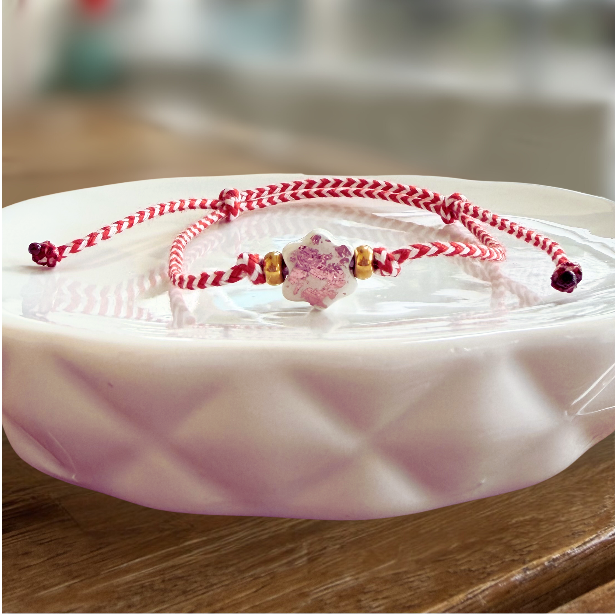 Μαρτάκι - Pink Metallic Flower