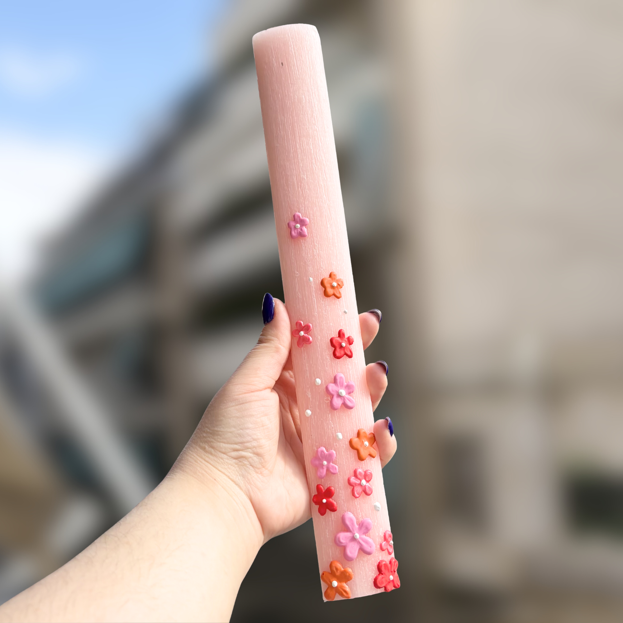 Λαμπάδα - Pink Flowers