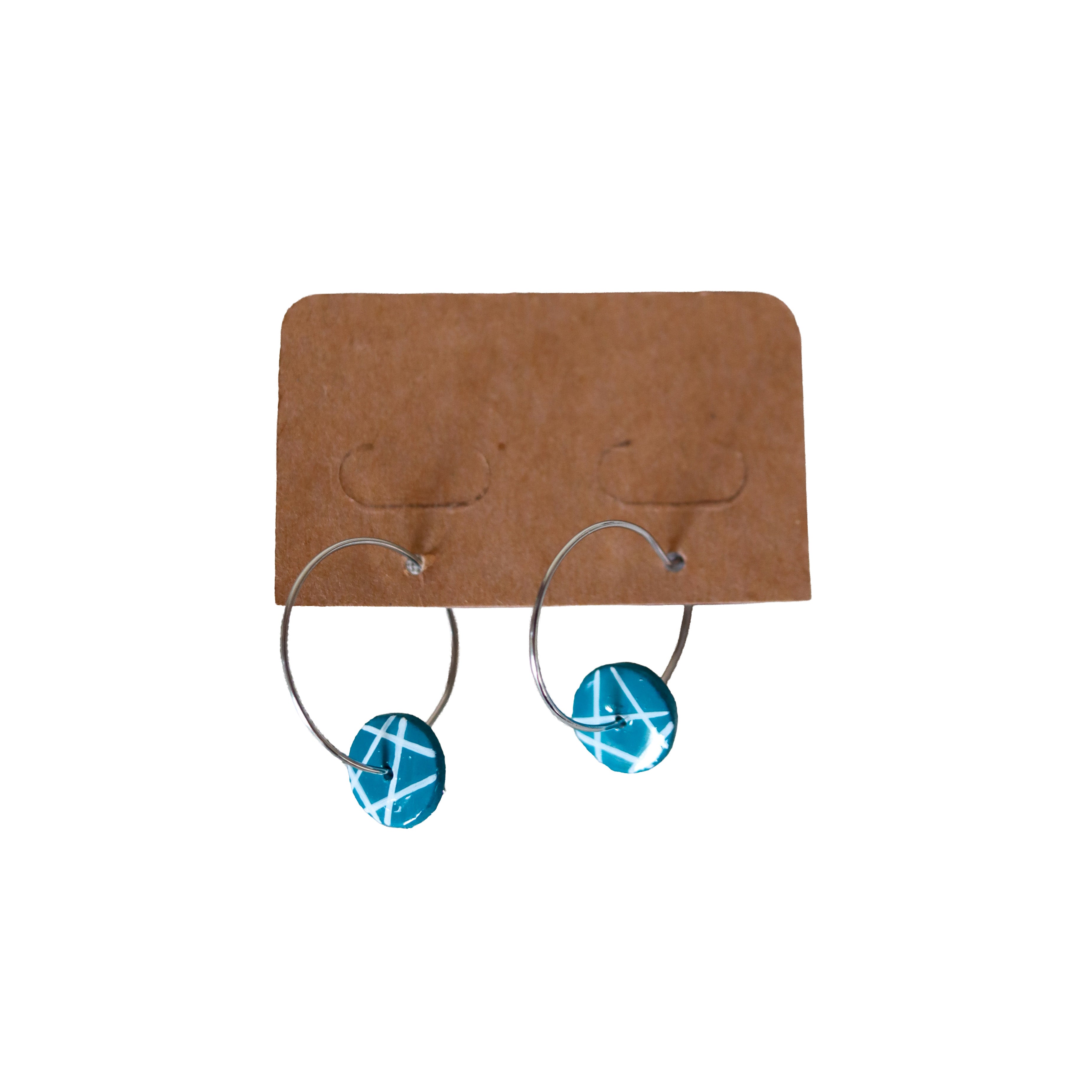 Earrings - Abstract Blue
