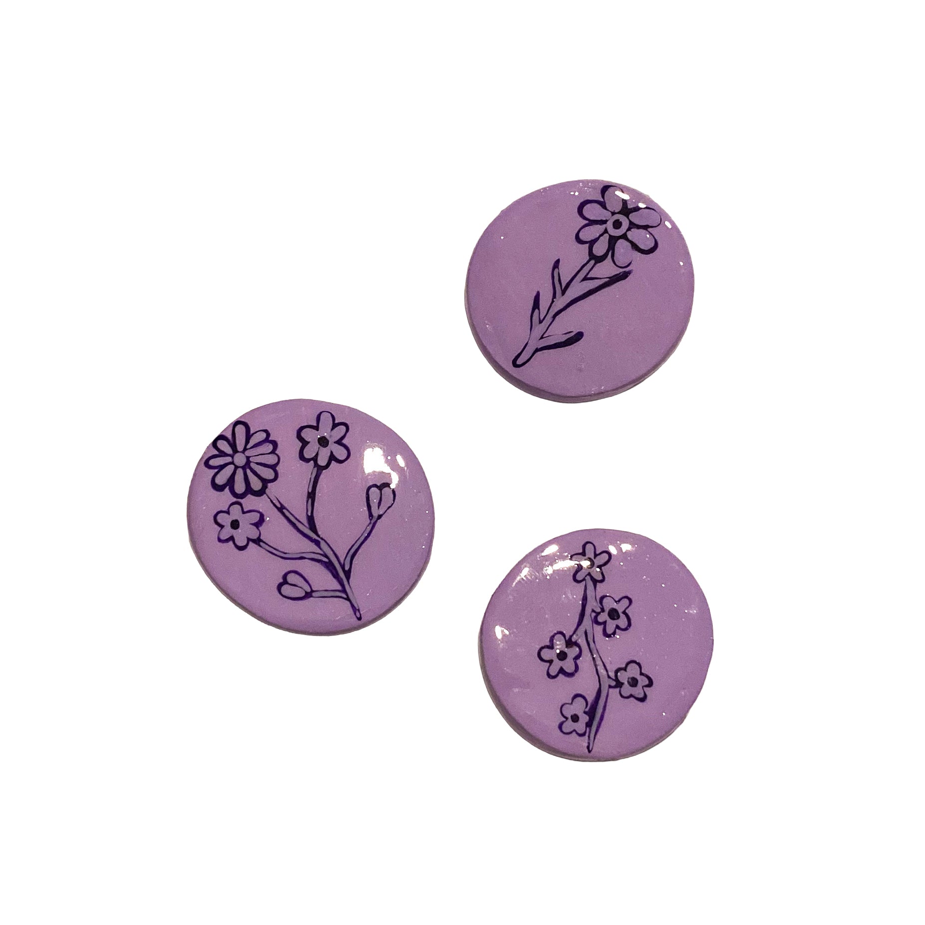 Magnets - Purple Flowers