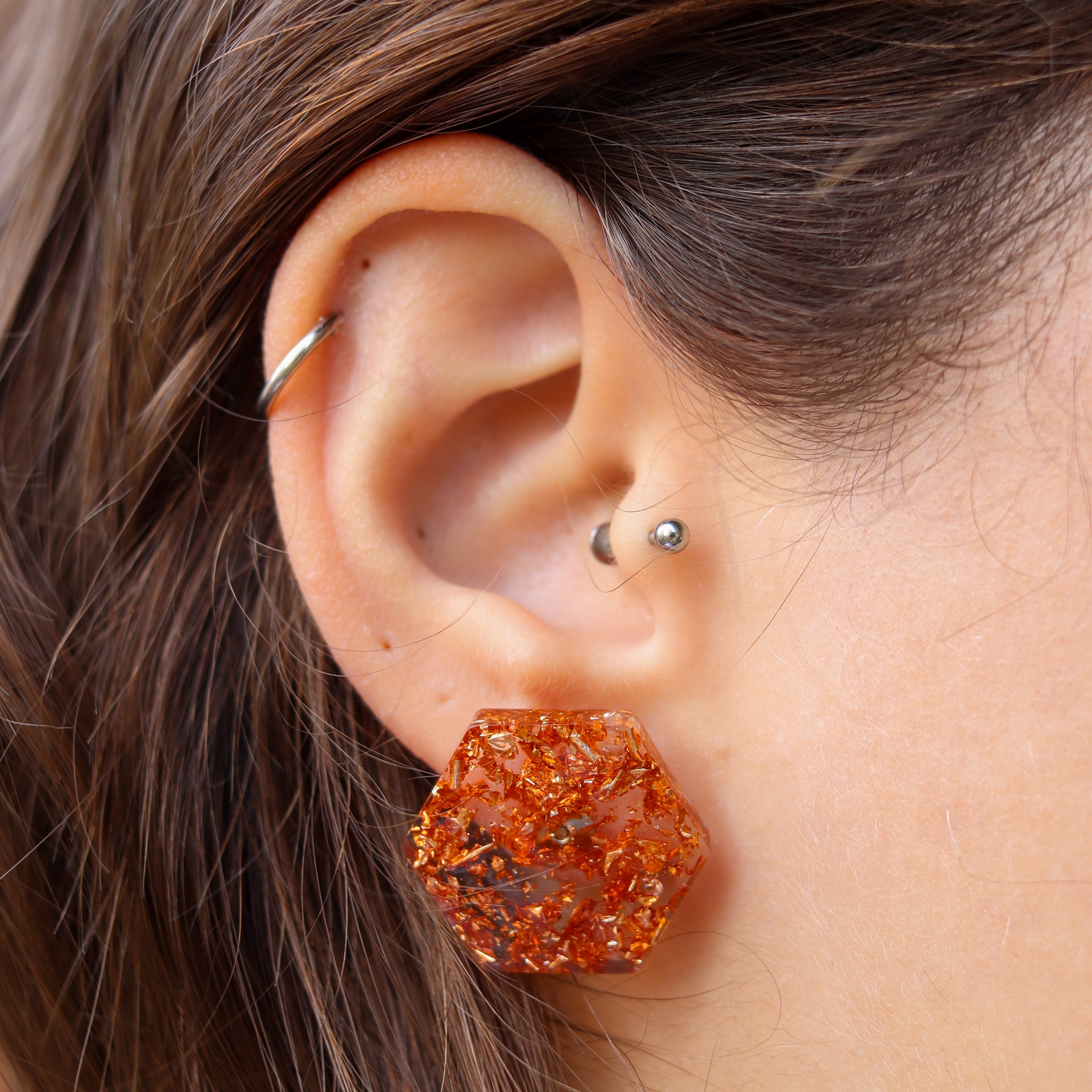 Earrings - Orange Sparkle