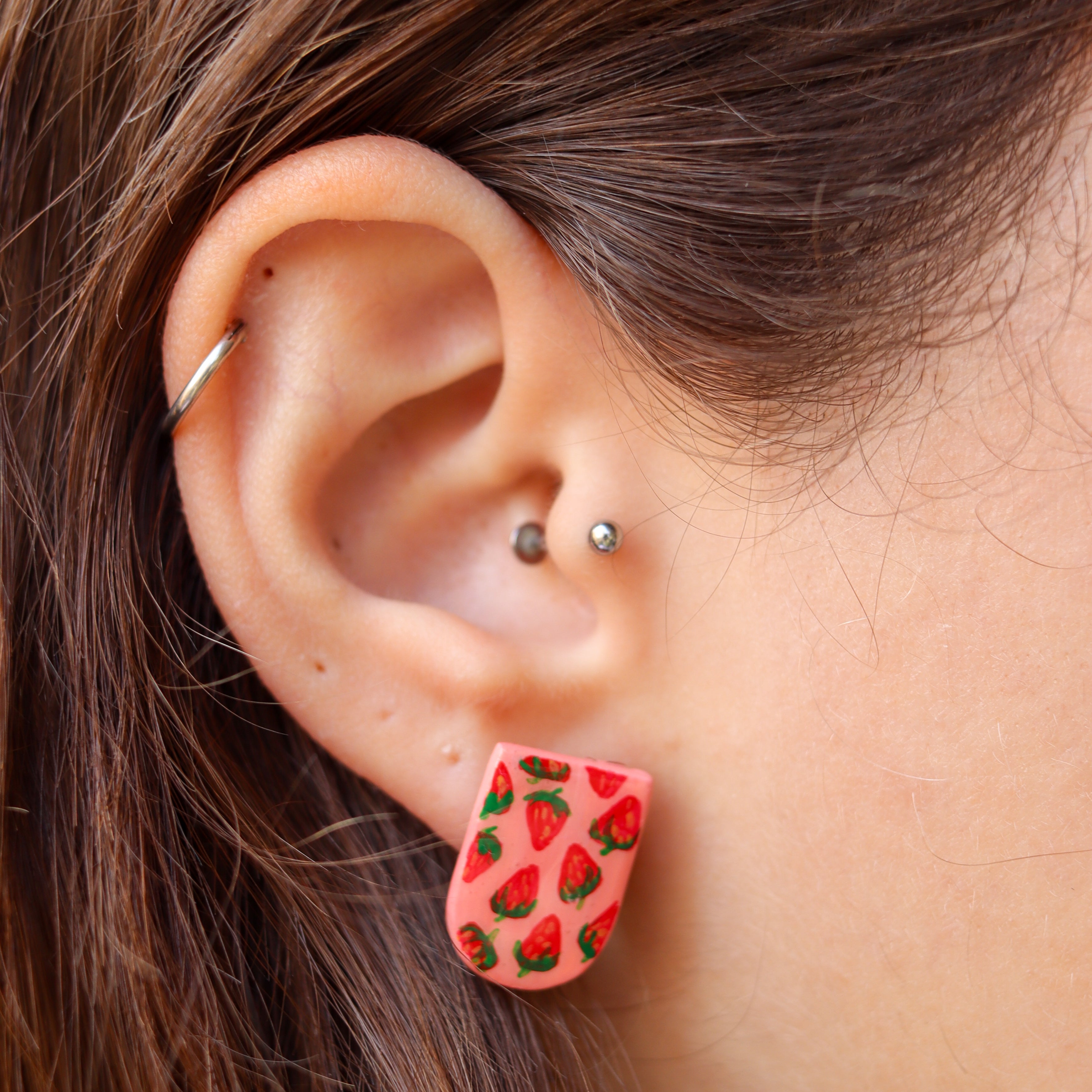 Earrings - Strawberries