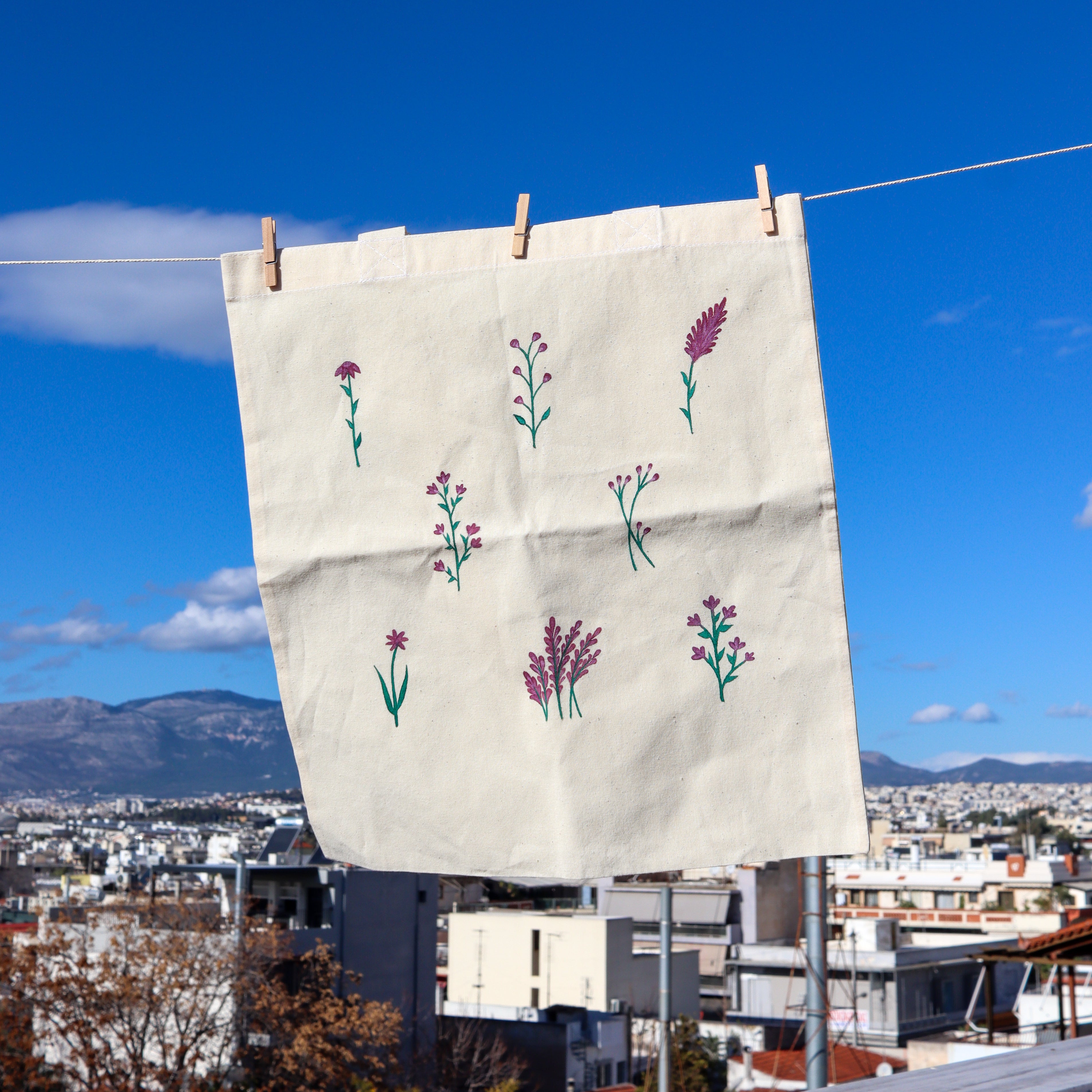 Tote Bag - Purple Flowers