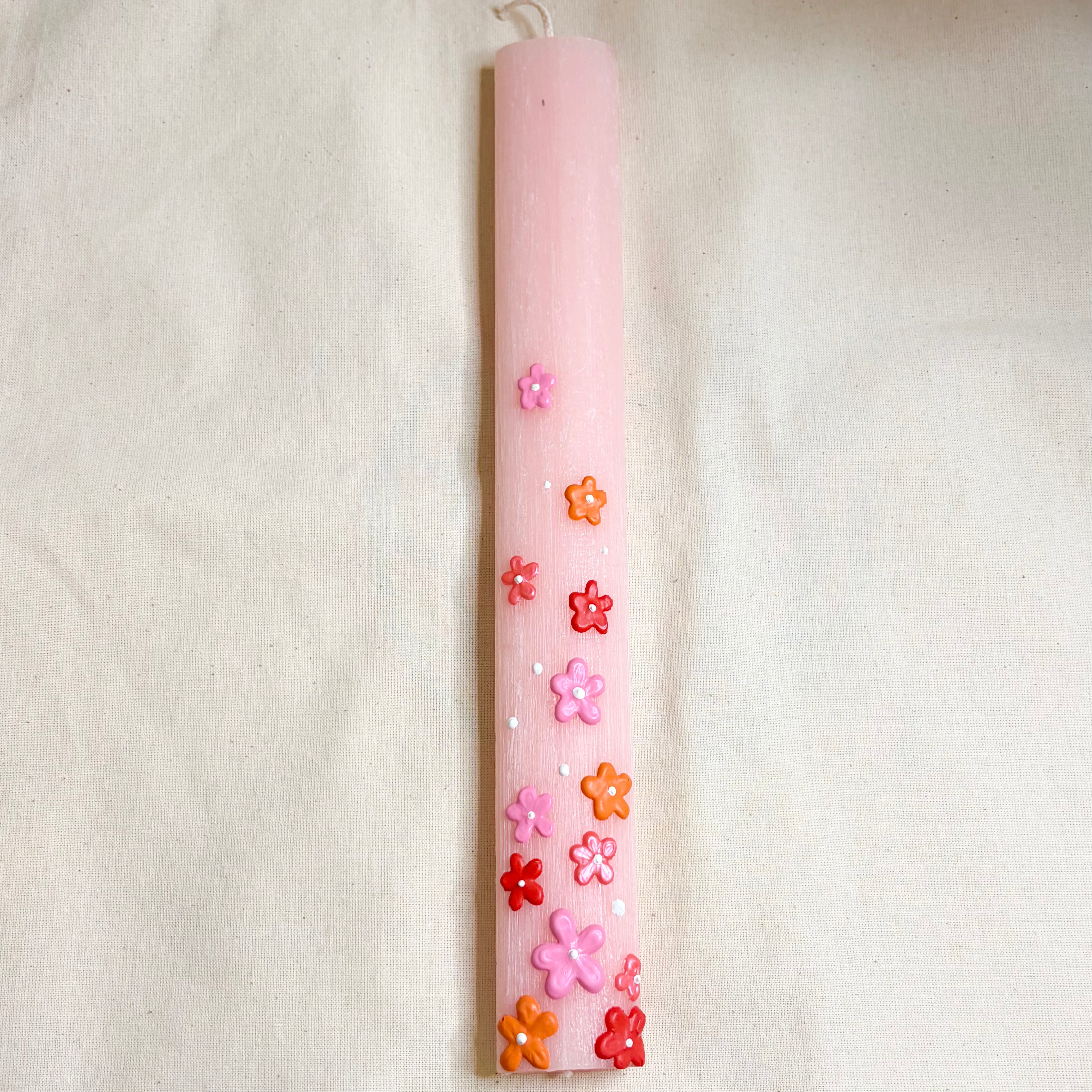 Λαμπάδα - Pink Flowers